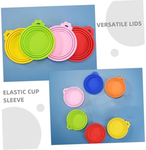 Cabilock 6pcs Silicone Can Lids for Pet Food Storage Dog Cat Can Versatile for Yogurt Soda - Easy to Fit for Kitchen Essentials