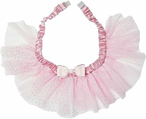 Blueberry Pet My Little Princess Adjustable Breakaway Dog Collar with Embroidered Mesh and Bowtie, Baby Pink, X-Small