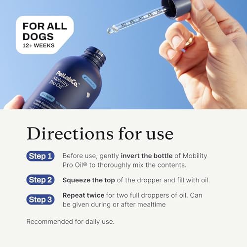 PetLab Co. Mobility Pro Oil for Dogs, Curcumin Joint Oil