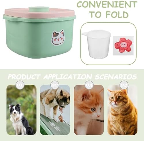NUOBESTY Airtight Pet Food Storage Bucket with Lid 5l Plastic Dog Cat Food Container Vacuum Seal for Home Kitchen Organization