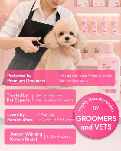 PETHROOM Pink Soothing 3-in-1 Dog & Cat Shampoo for Dry Skin & Itch Relief | Vet-Formulated with Ceramides & Panthenol for Skin Barrier Care, pH-Balanced, Soap, Sulfate & Fragrance-Free, 13.5 fl oz
