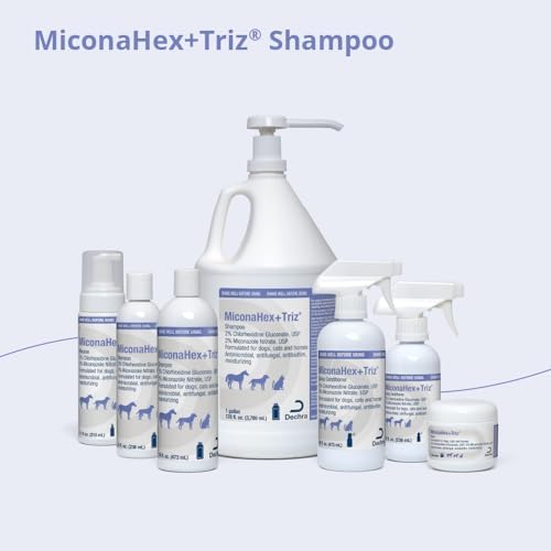 MiconaHex+Triz Shampoo for Dogs, Cats and Horses, Gallon | Antibiofilm, Moisturizing; Packaging May Vary