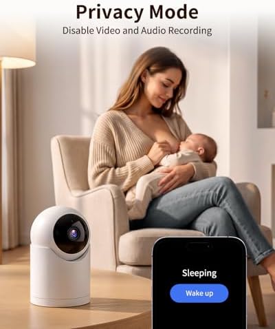 𝟐𝐊 Indoor Cameras for Home Security, Auto tracking,5G & 2.4G WiFi Security Camera for Baby Pet Dog Cat Nanny,AI Voice Output,Instant Alert,Night Vision,24/7 Local Recording, IP65, Work with Alexa,2P