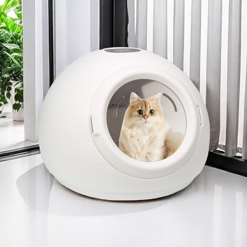 Ultra Quiet Automatic Pet Dryer for Cats & Small Dogs, Adjustable Temperature & Timer Control, Safe Hair Drying Box for Pets, Efficient & Easy Pet Grooming Solution