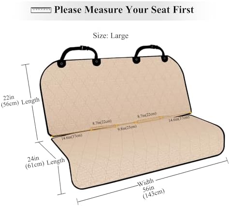 VIVAGLORY Pet Seat Protector - Heather Khaki, Large