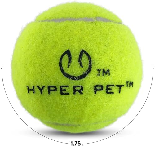 Hyper Pet Mini Extra Small Tennis Balls for Dogs, 1.75 Inch, 4 Pack, Green | Safe interactive playthings for exercise and training, works with the K9 Kannon launcher, keeps little pups active daily