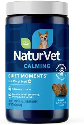 NaturVet Quiet Moments Calming Plus Hemp Dog Supplement