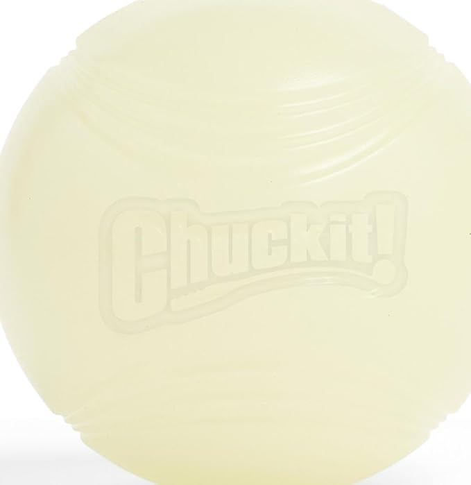 Chuckit! Max Glow Bouncy Ball, Glowin the Dark, Medium 2.5in, 1 Pack