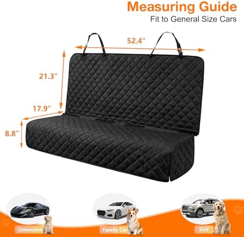 PETICON Waterproof Scratchproof Pet Bench Seat Cover - for Cars, SUVs
