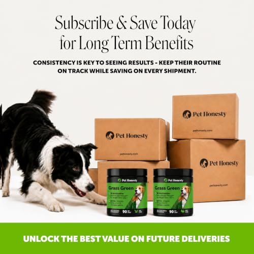 Grass Green Dog Urine Neutralizer for Lawns - Stops Yellow Burn Spots & Brown Grass - Lawn Saver Supplement with dl-Methionine, Probiotics & Digestive Enzymes - Green Grass Chews (Duck, 90 Ct)