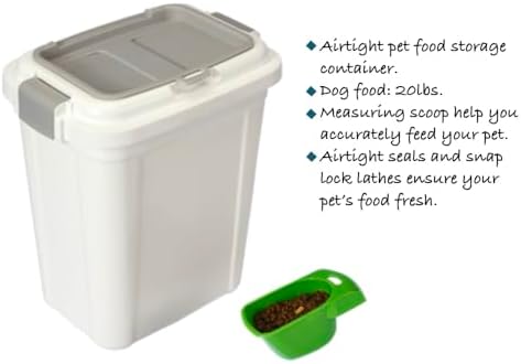 Airtight Pet Food Storage Container, 23 Qt / 20 Lbs