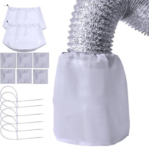 3 Pack Dryer Vent Lint Catcher Bags for Capturing Lint and Dust