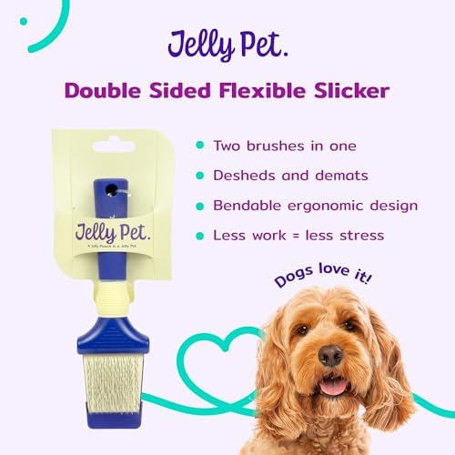 Jelly Pet Double Sided Dog Slicker Brush, Small, Purple