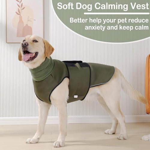 KOESON Reflective & Soft Dog Anxiety Vest with Ear Wraps for Thunderstorm