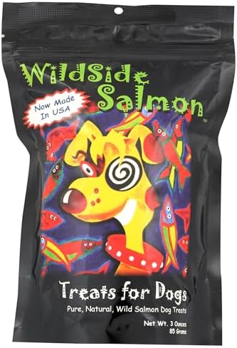 Freeze Dried Salmon Dog Treats, Wild Caught, Gluten Free, Grain Free, High Protein, Diabetic Friendly | Natural Fish Oil | Made in The USA