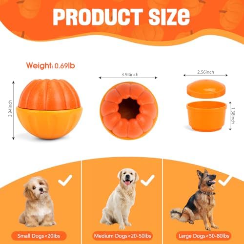 Interactive Dog Toy, 2 in 1 Frozen Treat Toys and Dog Food Dispenser Ball Toys for Training, Reducing Anxiety, Relieving Boredom, Keep Cooling, Large Dogs Chew Puzzle Toy for Medium Large Dogs