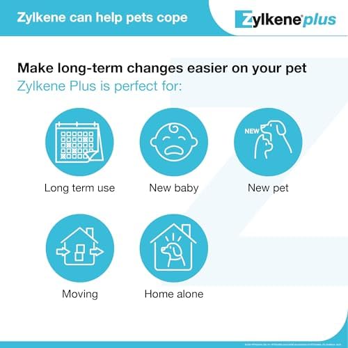 Vetoquinol Zylkene Plus Long-Term Calming Supplement with Alpha-Casozepine and White Fish Muscle Hydrolysate for, Large, White