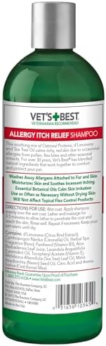 Vet's Best Allergy Itch Relief Dog Shampoo with Oatmeal, Aid Itching, 16 oz