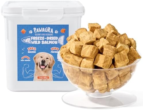 Freeze Dried Salmon Dog Treats,Single Ingredient,for All Dogs-11oz