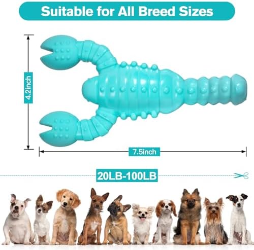 Dog Toys for Aggressive Chewers, Indestructible Tough Dog Chew Toys for Medium Large Breeds, Bacon Flavor to Keep Them Busy
