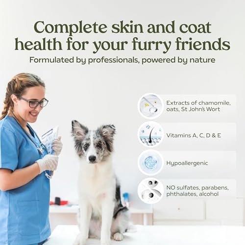 PAWFUME Skin & Coat Detangler Spray for Dogs, 2-Pack | Soothe dry itchy coats with non-toxic chamomile & oat formula, fatty acids & vet-certified Dog Detangler Spray Dematting care
