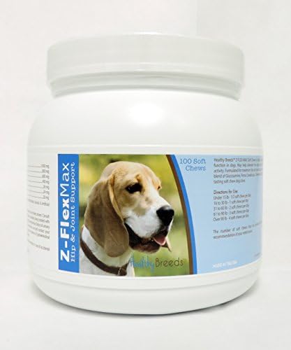 Healthy Breeds Beagle Z-Flex Max Hip & Joint Soft Chews 100 Count, Brown