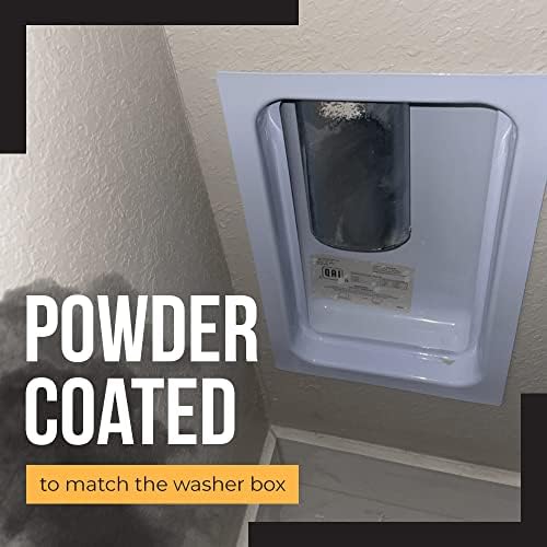 DBX1000M Metal Dryer Vent Box With Snap on Trim Ring | Dryer Box | Recessed Dryer Vent Box | Dryer Vent | Up or Down venting & More | 2x4"