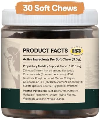 Chuck Norris Power Motion Hip & Joint Soft Dog Chews, 30 Ct