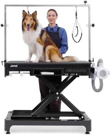 JirPet Dog Grooming Table for Large Dog, Electric Lift with Memory Function