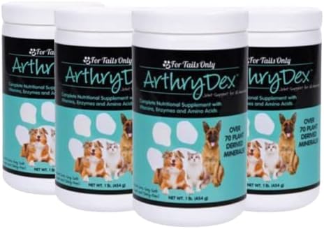 Youngevity Arthrydex Pet Bone Support Powder with Probiotics, 1 lb, 4 Pack