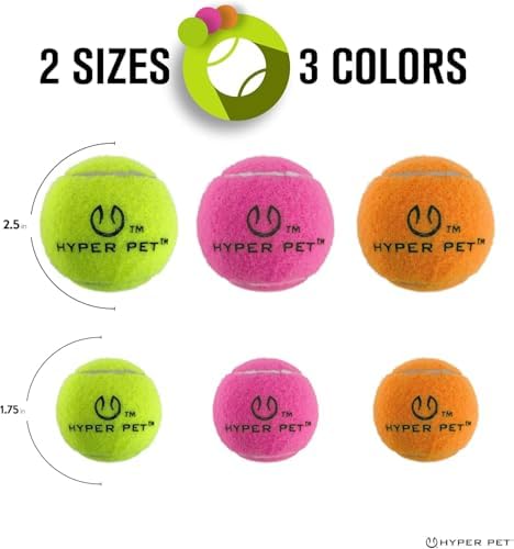 Hyper Pet Mini Extra Small Tennis Balls for Dogs, 1.75 Inch, 4 Pack, Pink | Safe interactive playthings for exercise and training, works with the K9 Kannon launcher, keeps little pups active daily