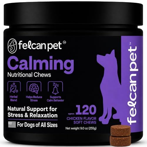 Calming Chews for Dogs, L-Theanine, Chamomile