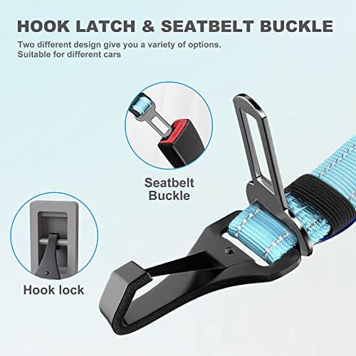 Dog Seat Belt 3-in-1 Car Harness - Light Blue
