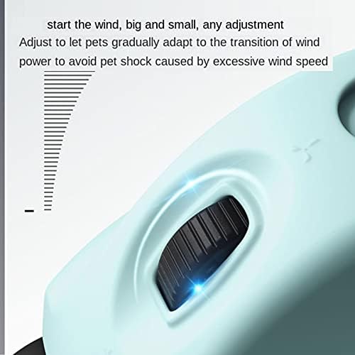 Pet Dog Hair Dryer, Anion High Velocity Stepless Adjustable Speed Dog Grooming Dryer Blower, Adjustable Three Temperatures, Low-Noise