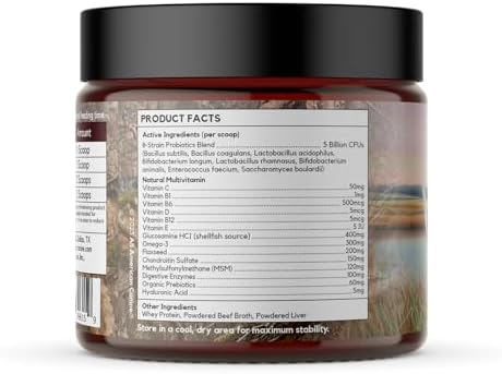 All American Canine Dog Multivitamin Powder, Beef Flavor, 90 Servings