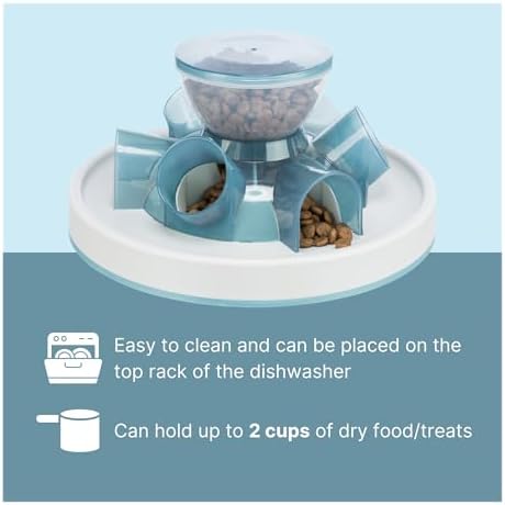 TRIXIE Tunnel Slow Feeder for Cats and Dogs, Interactive Cat Toy, Pet Food Dispenser, Treat Dispenser (Pack of 3)