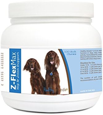 Healthy Breeds Irish Setter Z-Flex Max Hip & Joint Soft Chews 100 Count, Brown