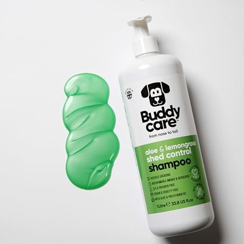 Shed Control Dog Shampoo by Buddycare | Aloe & Lemongrass Scented | with Aloe Vera and Pro Vitamin B5 (33.8oz)