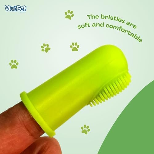 Dual-Sided Silicone Dog Toothbrush | Soft & Safe Dental Care Tool for Dogs & Cats | Gentle on Gums, Effectively Cleans Teeth & Massages | Colorful Toothbrushes for Cats & Dogs - Set of 4