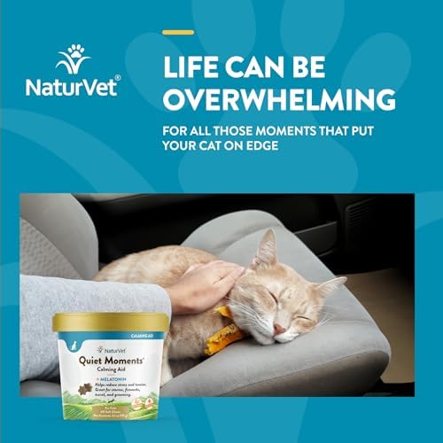 NaturVet Quiet Moments Calming Aid for Cats Plus Melatonin