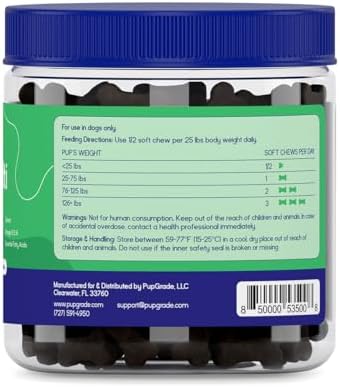 PupGrade Daily Multivitamin for Dogs, Beef Flavor – 90 Soft Chews | All-in-One Supplement with Omega Fish Oil, Vitamins A, C, D, E & B Complex for Everyday Health