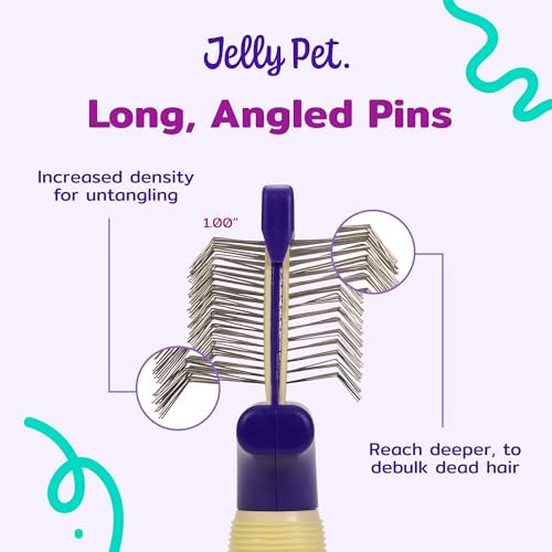 Jelly Pet Double Sided Dog Slicker Brush, Small, Purple