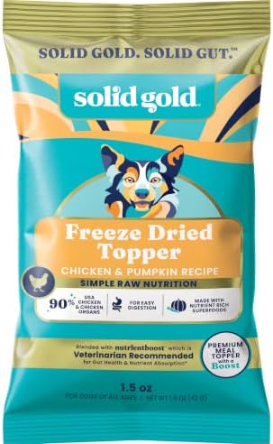 Solid Gold Freeze Dried Dog Food Topper & Treats Chicken Picky Eaters 1.5oz