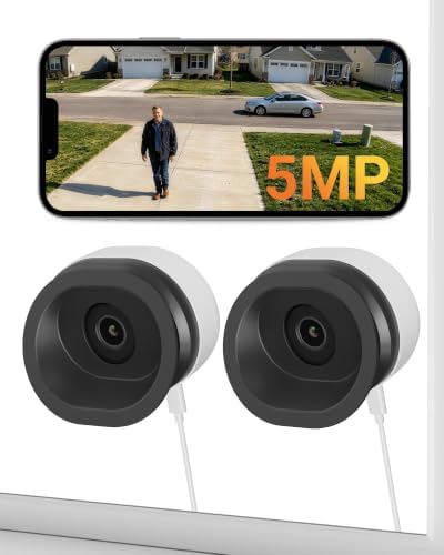 Anlapus 2 Pack 5MP 3K No Drill WiFi Magnetic Window Angle Mounted Camera