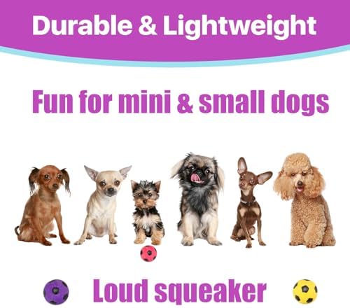SPOT Latex Soccer Ball Dog Toy – 2in, Assorted Colors, Durable 100% Latex with Loud Squeaker, Fun Indoor & Outdoor Toy for Small Dogs & Puppies to Chase, Fetch, Chew & Play