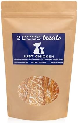 Just Chicken Jerky | 100% USA-Sourced, Single-Ingredient, Great for Sensitive Stomachs, Human-Grade USDA Chicken, Grain-Free, Allergy-Friendly, High Value for Training, Small Batch