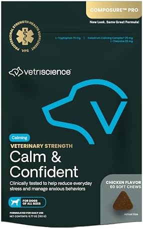 VetriScience Veterinary Strength Calm & Confident, Chicken, 60 Chews