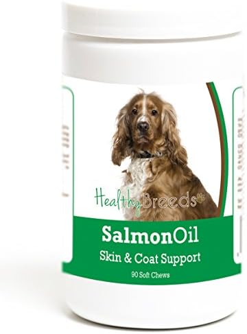 Healthy Breeds English Cocker Spaniel Salmon Oil Soft Chews 90 Count, Brown