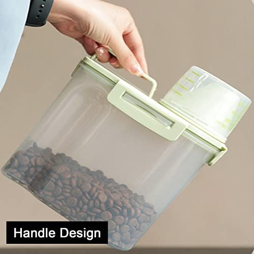 Pet Food Storage Container,3L Large Pet Cat Food Containers Bin with Lids,Kitchen Cereal Rice Storage Bin with Measuring Cup Silicone Bowl For Storage Dog Cat Small Pet Food (Blue)