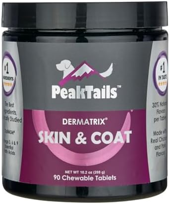 KALA HEALTH PeakTails Skin & Coat Supplement for Dogs, 90 Count